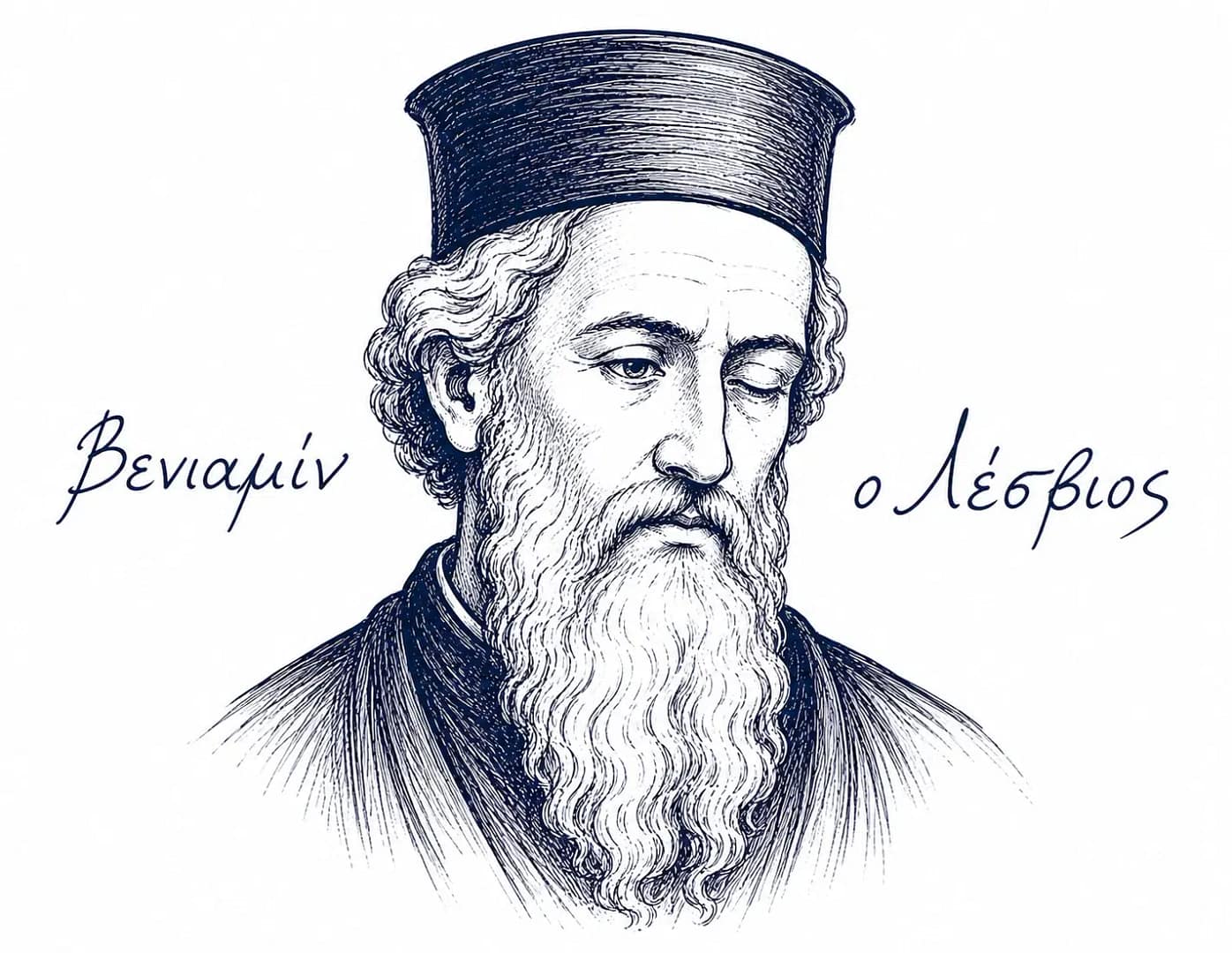 Ο Βενιαμίν ο Λέσβιος με το όνομά του