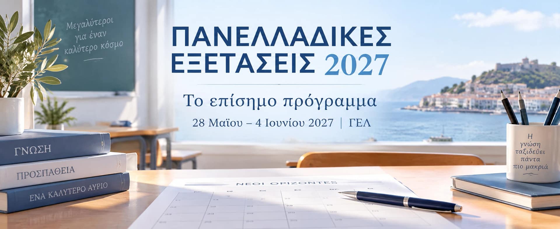 Πρόγραμμα Πανελλαδικών Εξετάσεων 2027 για τα Γενικά Λύκεια